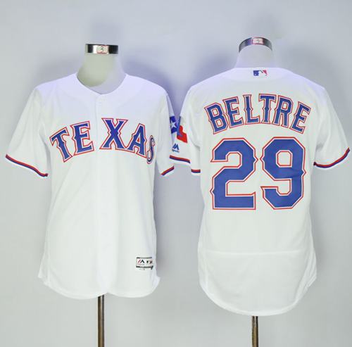 Rangers #29 Adrian Beltre White Flexbase Authentic Collection Stitched MLB Jersey